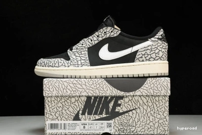 Hyperoad Cement 1 Jordan Low Retro Black OG 0726